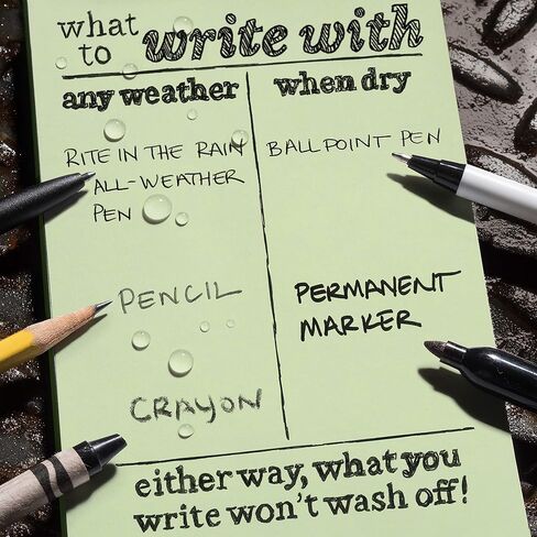 Rite In The Rain Weatherproof Index Cards, 3" x 5", Universal Pattern, Gray (No. 791) in Kuwait