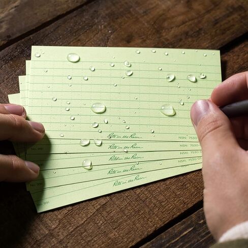 Rite In The Rain Weatherproof Index Cards, 3" x 5", Universal Pattern, Gray (No. 791) in Kuwait