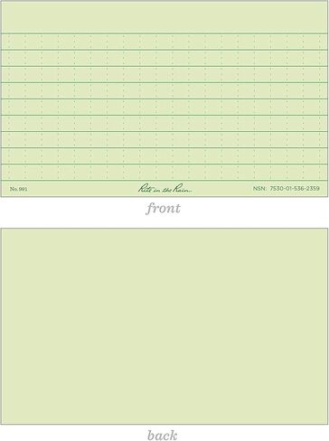 Rite In The Rain Weatherproof Index Cards, 3" x 5", Universal Pattern, Gray (No. 791) in Kuwait