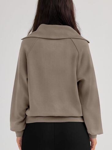 Trendy Queen Womens Oversized Sweatshirts Half Zip Pullover Long Sleeve Quarter Zip Hoodies Teen Girls Fall Y2K Clothes in Saudi Arabia