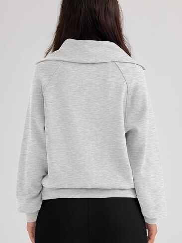 Trendy Queen Womens Oversized Sweatshirts Half Zip Pullover Long Sleeve Quarter Zip Hoodies Teen Girls Fall Y2K Clothes in Saudi Arabia