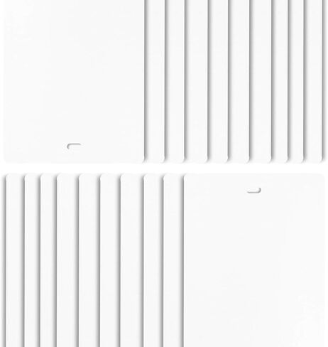 DALIX PVC Vertical Blind Replacement Slats Curved Smooth White 70.5 x 3.5 (20-Pack) in Kuwait