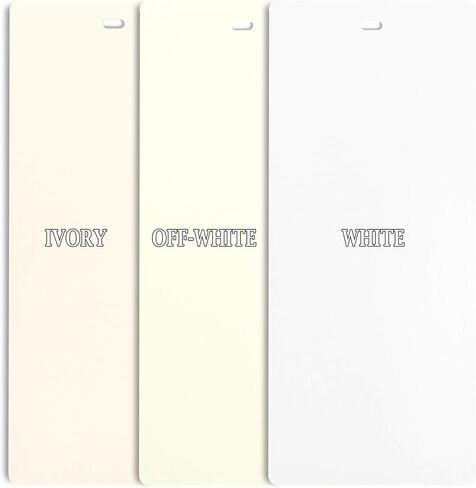 DALIX PVC Vertical Blind Replacement Slats Curved Smooth White 70.5 x 3.5 (20-Pack) in Kuwait