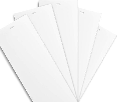 DALIX PVC Vertical Blind Replacement Slats Curved Smooth White 70.5 x 3.5 (20-Pack) in Kuwait