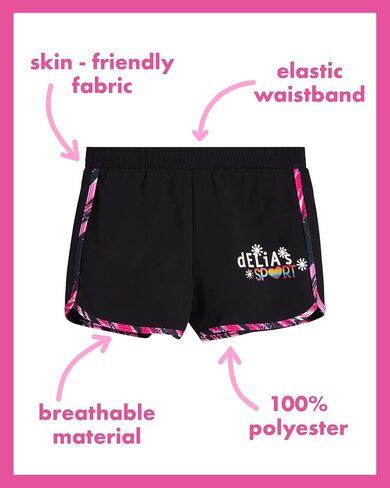 Girls Athletic Shorts - 4 Pack Active Performance Running Soccer Gym Shorts for Kids with Fanny Pack (Sizes: 7-16) in Kuwait