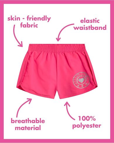 Girls Athletic Shorts - 4 Pack Active Performance Running Soccer Gym Shorts for Kids with Fanny Pack (Sizes: 7-16) in Kuwait