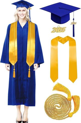 Graduation Gown Cap Tassel Set 2025 for High School and Bachelor in Saudi Arabia