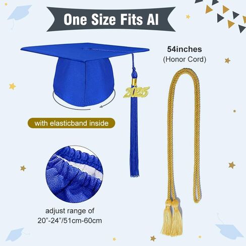Graduation Gown Cap Tassel Set 2025 for High School and Bachelor in Saudi Arabia