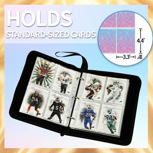 1080 Pockets Card Card Binder 9 Pocket ، Binder Card Card مع 60 صفحة قابلة للإزالة ، حامل ألبوم دفتر بطاقة Zipper [Protection] [Pleasant Touch Surface] in Kuwait