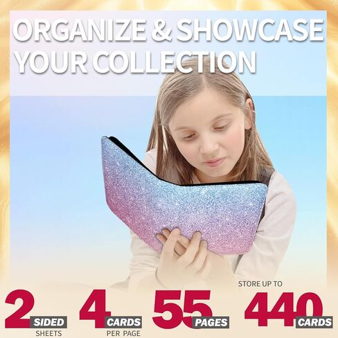 1080 Pockets Card Card Binder 9 Pocket ، Binder Card Card مع 60 صفحة قابلة للإزالة ، حامل ألبوم دفتر بطاقة Zipper [Protection] [Pleasant Touch Surface] in Kuwait