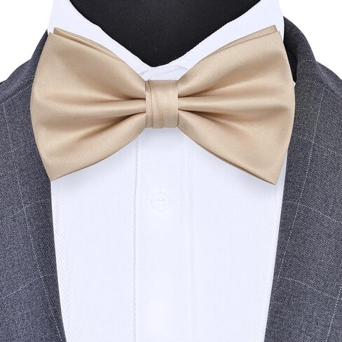 Branduce Mens Solid Color Adjustable Pre-tied Bow Tie for Men Party Wedding in Kuwait
