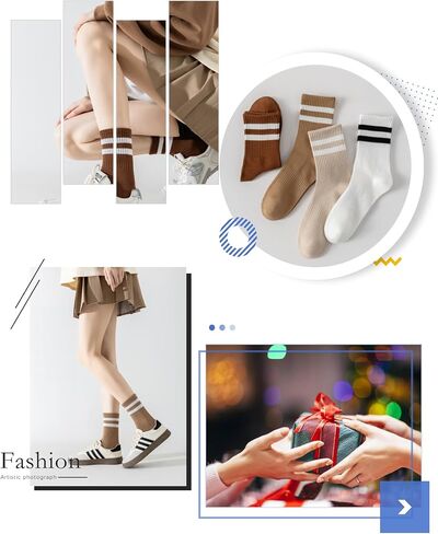 جوارب طاقم Yuwell Womens ، الجوارب غير الرسمية للقطن المريح للنساء 4 أزواج ، حجم 5-10 in Kuwait