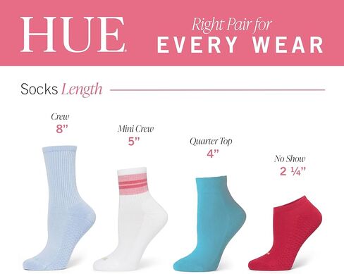 HUE Women's Air Cushion Crew Sock 3 Pair Pack in Saudi Arabia
