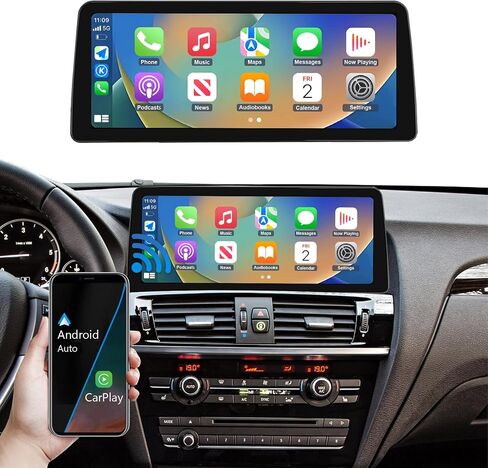 Road Top 10.25 Inch Car Touchscreen Wireless CarPlay Android Auto for BMW X3 X4 Series F25/F26 2013-2016 Year with NBT System, Car Stereo Multimedia Radio Receiver in Saudi Arabia