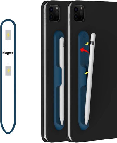 Love Mei Ipencil Holder Sticker لـ Apple Pencil 1st/2nd Generation ، ملصق حامل سيليكون قوي [تصميم ملحق مغناطيسي] لأقلام iPad Stylus in Kuwait