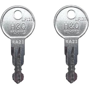 (2) KeyPower Keys for Toyota RAV4 Roof Rack Lock Replacement Key, Cargo Luggage Box Carrier Rails, Key Code: 21