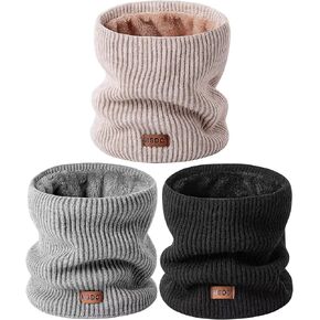 Winter Neck Gaiters for Men 3 Pack,Neck Warmer Men Women with Thermal Thick Warm Fleece Lined Cold Weather