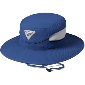 Columbia PFG Backcast™ Booney (Little Kids/Big Kids) Carbon/Fossil/Collegiate Navy SM-MD