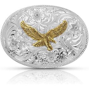 Montana Silversmiths Men's Classic Eagle Buckle Silver One Size