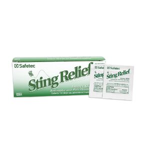 Safetec Sting Relief Wipes, 150 Count Box