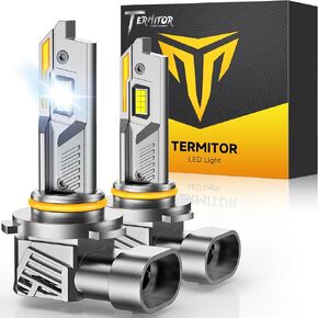 9005 9006 مصابيح LED التحرير والسرد ، 60000LM 800 ٪ أكثر إشراقًا ، 6500 كيلو أبيض بارد ، 1: 1 حجم هالوجين صغير 9005 HB3 و 9006 HB4 DRVEN