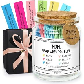 Mothers Day Gifts for Mom - Christian Gifts for Mom Birthday from Daughter Son, Religious Christmas Faith Based Gift for Moms Mother in Law Grandma Stepmom, Bible Verse Jar for Mother's Day