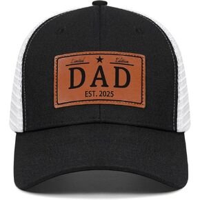 Dad Hat for Men, Black Baseball Cap, One Size, Cotton, Unisex, All Seasons, Dad Theme, Casual Style