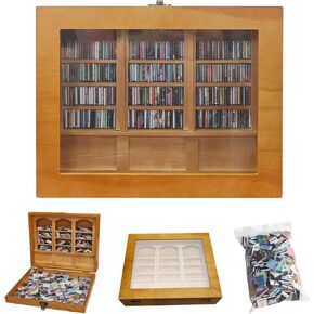 Anxiety Relief Bookshelf Decor - Handcrafted Mini Bookshelf with 300+ Unique Miniature Books - Stress-Relieving Gift for Book Lovers, Office & Home Décor