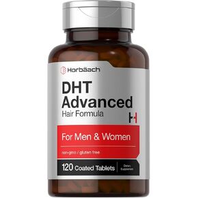 Horbäach DHT Advanced Hair Formula | 120 Tablets | Non-GMO and Gluten Free Hair Formula Blend with Saw Palmetto, Kudzu, and Fo-Ti