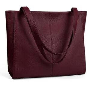 befen Genuine Leather Tote Bag for Women Work, Women's Leather Shoulder Bags Purses Satchel Handbags with Laptop Compartment