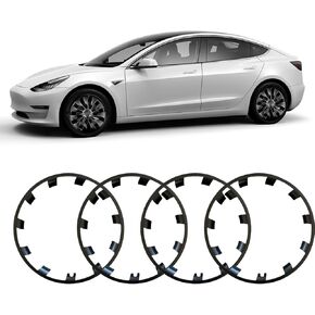نموذج y all -in -one rem rem protector for tesla model y 21 '' 'Wheel - شرائط للوقاية من الطفح الجلود - مجموعة من 4 حامي من السهل تثبيت (أسود ، 21')