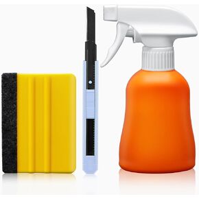 Windimiley Window Tint Kit Window Privacy Film Installation Tools Easy to Apply Window Film Application Kit 3 Pieces Complete Application Tools Include Vinyl Squeegee, Window Film Cutter, Spray Bottle