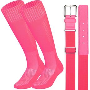 Baseball Socks and Belt Combo for Youth Adult Softball Sock Belt for Boys and Girls
