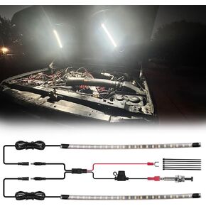 2 أجهزة كمبيوتر تحت ضوء غطاء محرك السيارة للسيارة ، 2 في 12 فولت تحت ضوء LED Hood ، 36 سم/14.17 بوصة LED طقم LED ، وأضواء عمل Underhood للسيارات مع تشغيل/إيقاف تلقائي ، و Universal يناسب أي مركبة ، ضوء أبيض