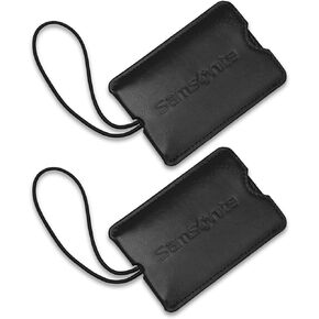 Samsonite 2-Pack Vinyl ID Tags, Black