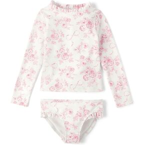 Gymboree Girls' and Toddler 2-Piece Rashguard Swimset