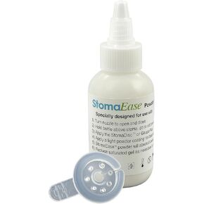 StomaEase Powder & StomaDisc Retainer Bundle (20FR) – All-Natural Leakage Relief for Enteral Stomas – Promotes Healing, Reduces Irritation, Enhances Stability, Reusable Disc, Easy Application