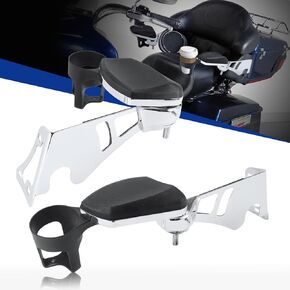 Passenger Armrests, with Cup Holders Adjustable Armrests for Harley Touring Electra Road Glide 1997-2013