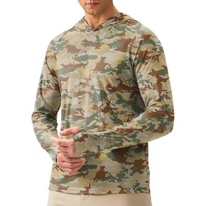 Pudolla Men's Men's Sun Protection Dorts Upf 50+ Rash Guard SPF قميص صيد طويل الأكمام للرجال يسبحون في القوارب