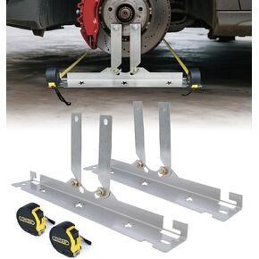 Wheel Alignment Tool with Connection Sheet, Premium Stainless Steel Toe Alignment Tool Plates for Car, Truck, SUV(Include 2 Measuring Tapes)