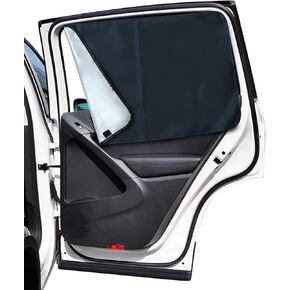 Car Sun Shade Curtain for Side Window with 10 M40 Magnets - 31.5 * 19.69in - Block Heats and UV Rays (2 Pack)
