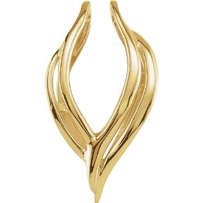 Jewels By Lux 10K Yellow Gold 24 X 14 Mm Polished Pendant Enhancer