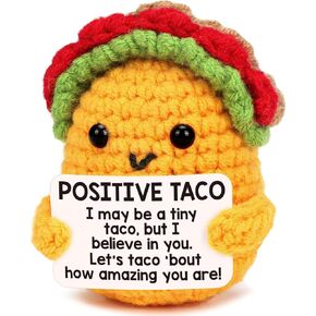 TuSuQing Boyfriend I Love You Gifts for Her Him Girlfriend Wife Husband Birthday Unique Gift Ideas, Handmade Crochet Positive Taco Couples Valentines Christmas Anniversary Small Gifts - to My Love