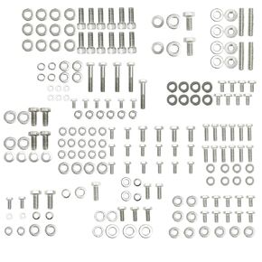 فولاذ مقاوم للصدأ بلوك صغير محرك hex hex kit لـ Chevy 265 283 302 305 307 327 350 400 SBC Engine (211 PCS NUTS & BOLTS)