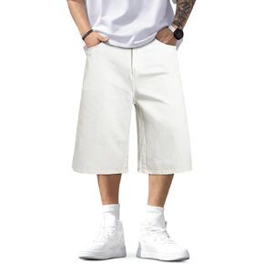 Men Baggy Jorts Y2k Streetwear Loose Fit Hip Hop Skateboard Denim Shorts