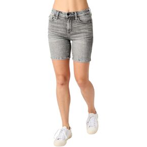Judy Blue Washed Gray Denim Shorts