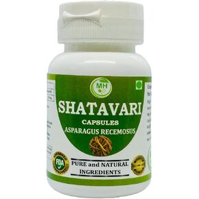 شاتافاري (الهليون Racemosus) كبسولات ، containg 60 × 500 ملغ. الطبيعية والأعشاب الخضار. كبسولات (حزمة 1)