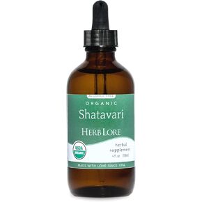 Herb Lore Organic Shatavari Root Extract Tincture - Liquid Shatavari Drops (Asparagus Racemosus) for Lactation and Wellness Support - Alcohol Free (2 fl oz)