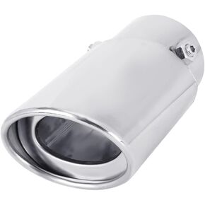 DSYCAR Universal Steel Lastless الفولاذ المقاوم للصدأ 1.5 "-2.25" ، نصيحة العادم مدخل ، قطر الأنابيب الملائمة 1.5-2.25 بوصة ، طرف عادم مطلي بالكروم المطلي بالكروم ، 3.3 "، 5.4"