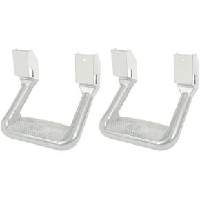 ECOTRIC Universal Side Step Compatible with Chevy (Chevrolet), Ford, Toyota, GMC, Dodge RAM, Jeep, Set of 2, Polishing Aluminum Silvery